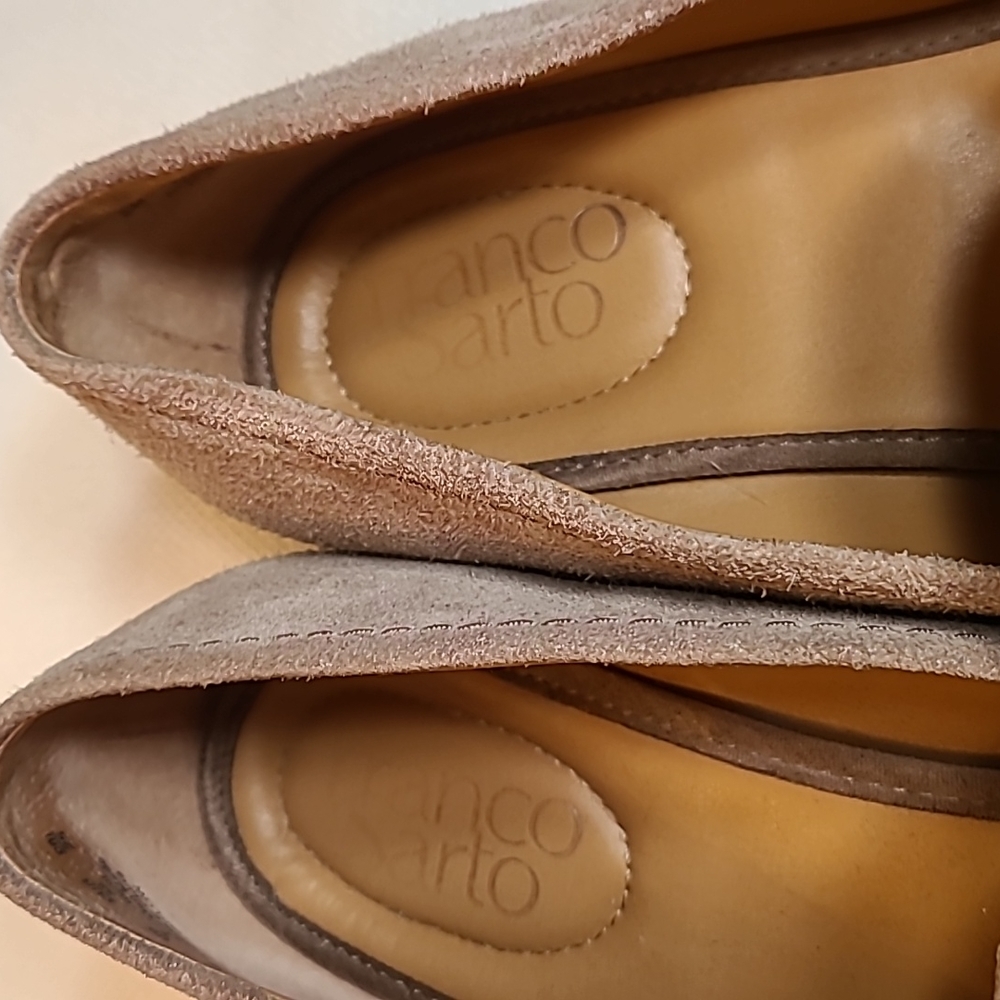 Franco Sarto Sueded Leather low heeled shoes loafers * size 8 M - Picture 6 of 8